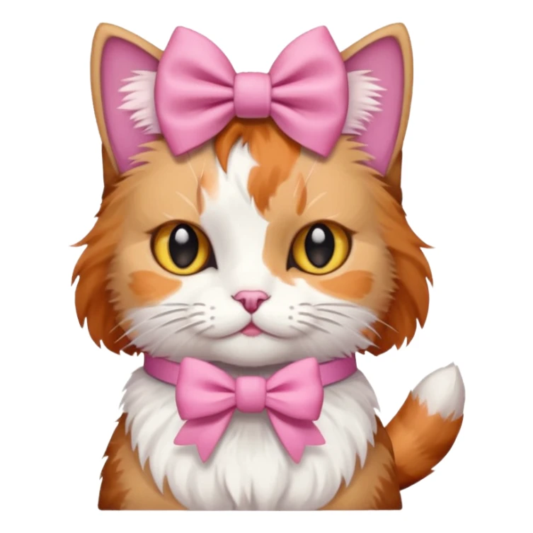 Cat but cat have 🎀  sticker