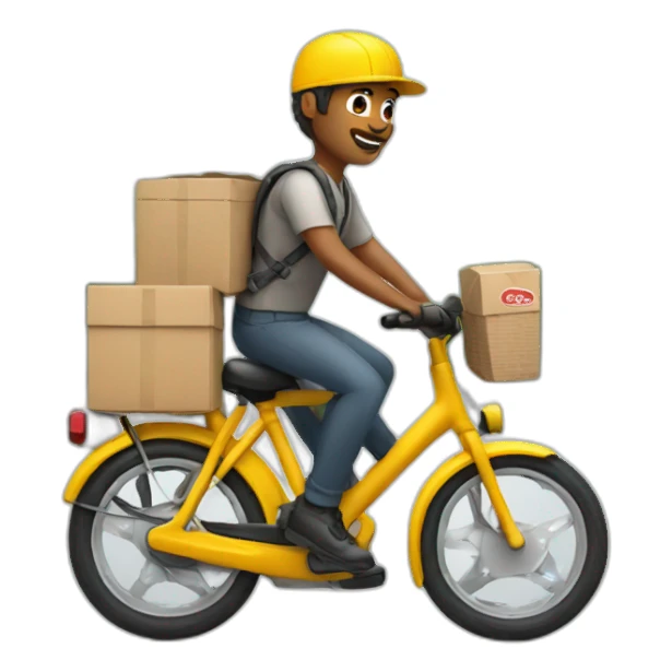 delivery guy on bike sticker
