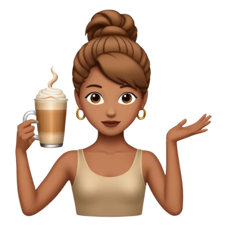 Dancer with capuchino head sticker