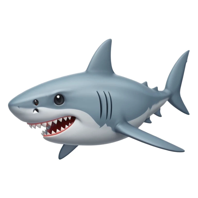 un requin style artoon sticker