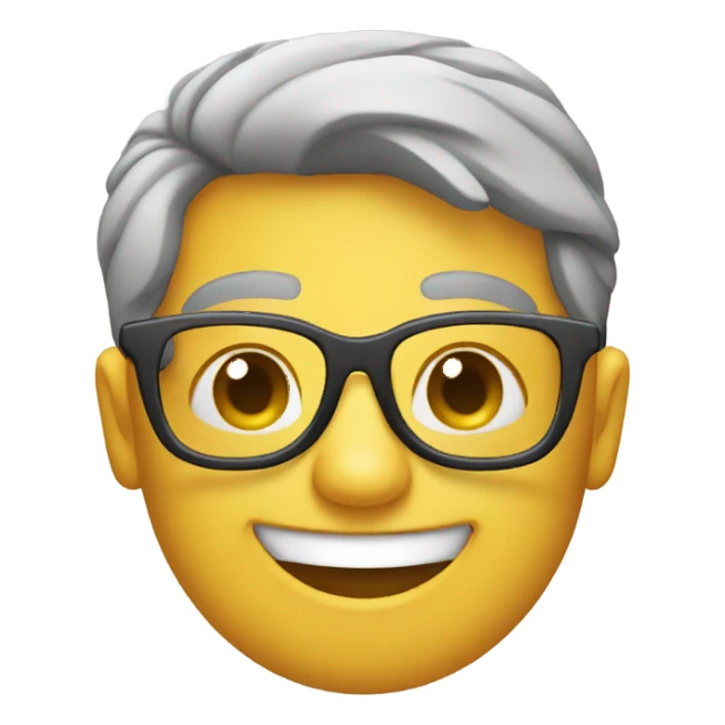 Smiling emoji with glasses sticker