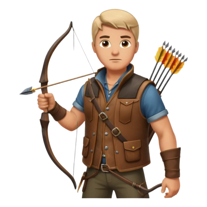 man hunter, standing, confident stance sticker