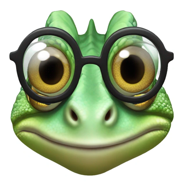chameleon wearing glasses sticker
