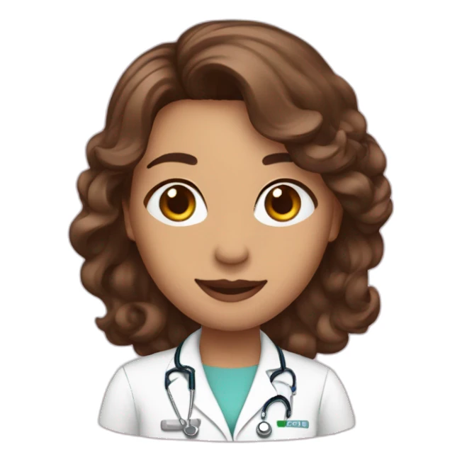 Infirmière 👩🏻‍⚕️ cheveux brun sticker