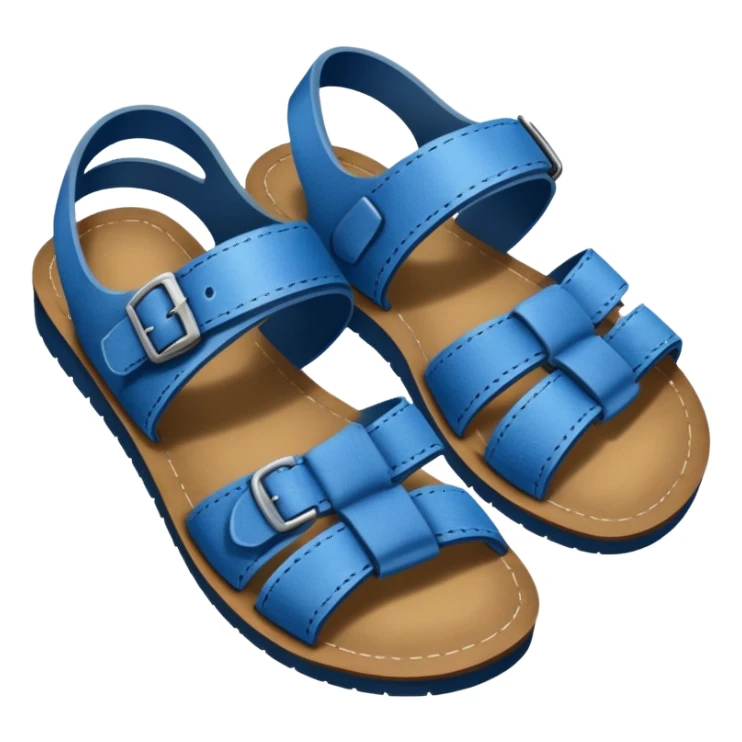 super realistic blue sandals sticker