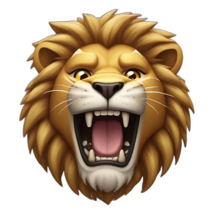 Brutal pumped-up lion sticker