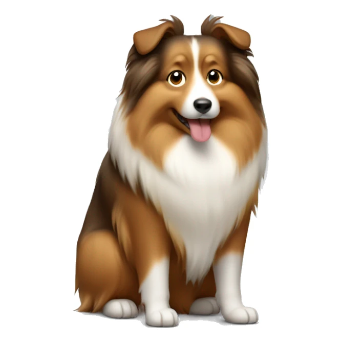 Fat Shetland sheepdog sticker