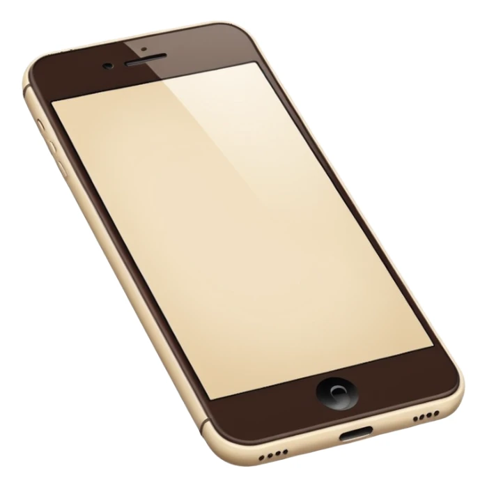 Iphone Color Cream and dark brown sticker