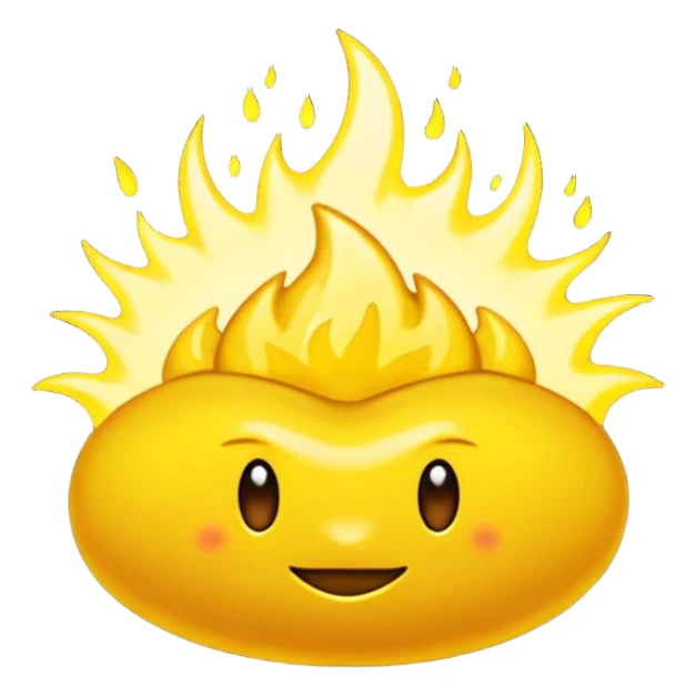 Rayos truenos con cara de molestia  sticker