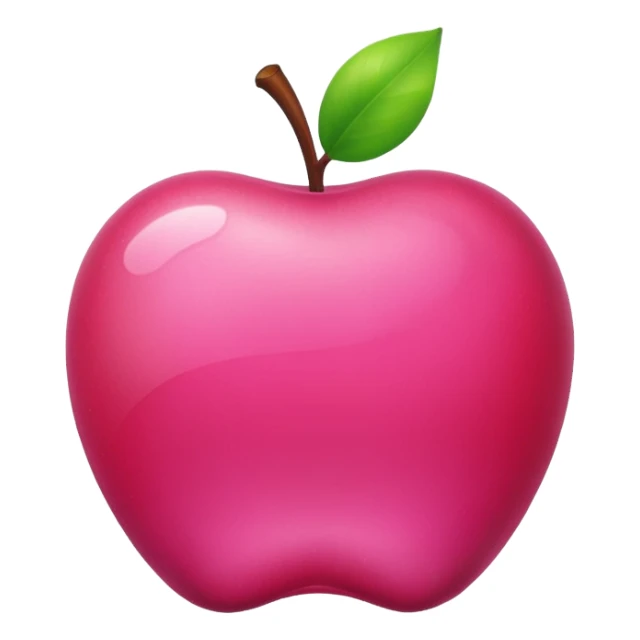 pink apple sticker