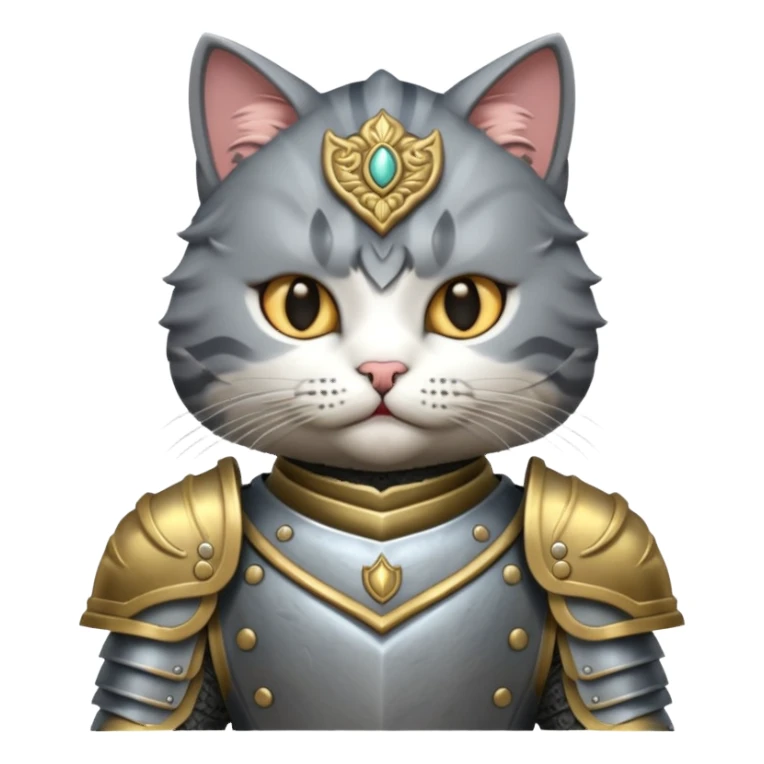 cat in battle armor sticker