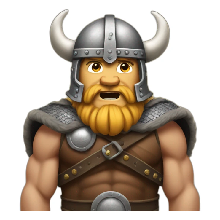 viking with muscles sticker