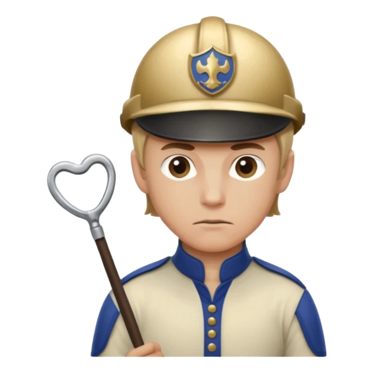 horse jockey men face sticker