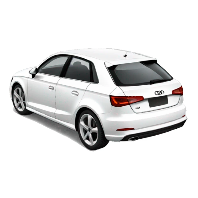 White Audi A3 sticker