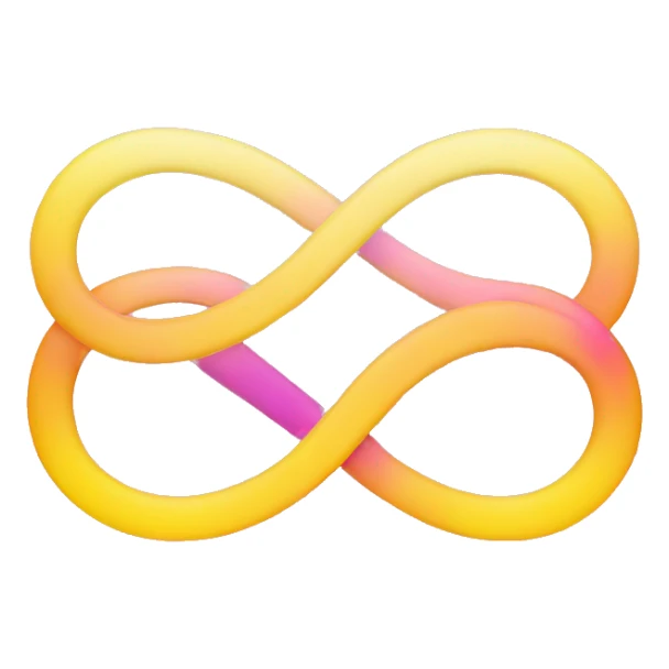 gradient pink yellow shades Infinity sign sticker