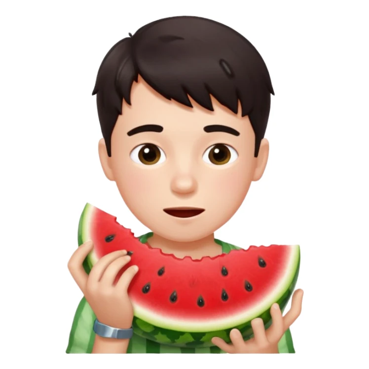 Gamin qui mange une pastèque sticker