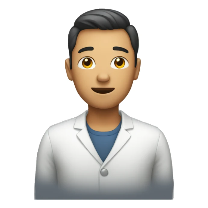 person with hands on chest sticker