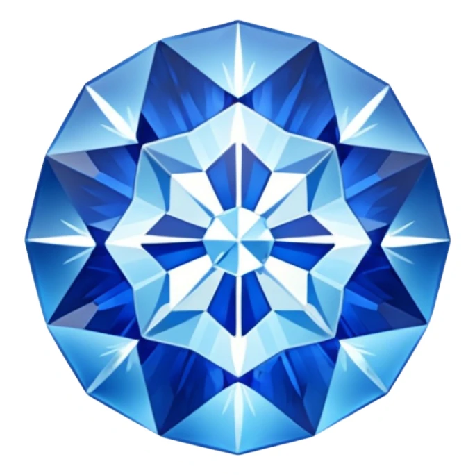 Blue Gem with an Ice Flake Inside sticker