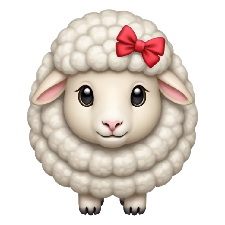 Sheep with Bow sticker