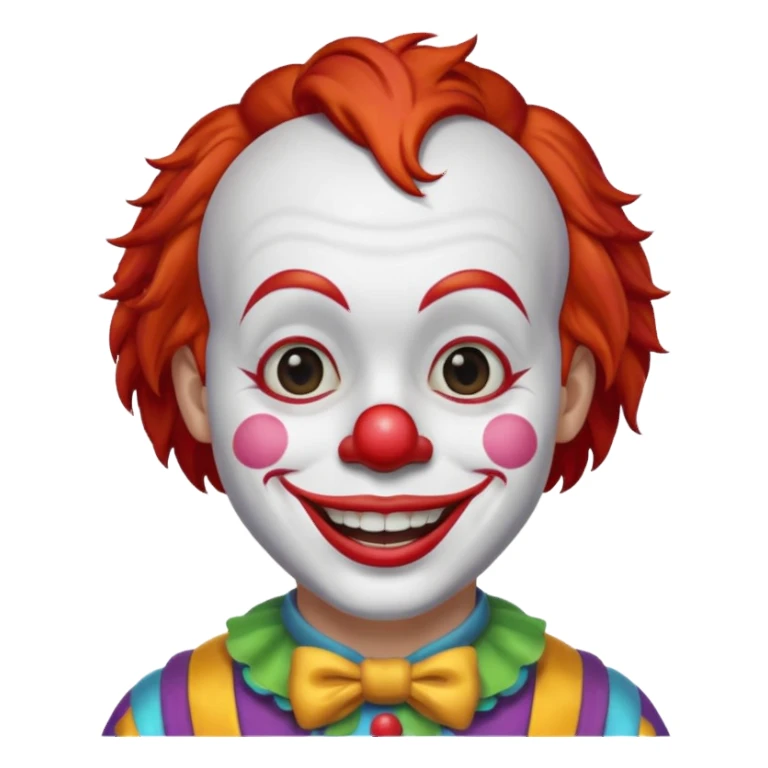 small haired clown sticker