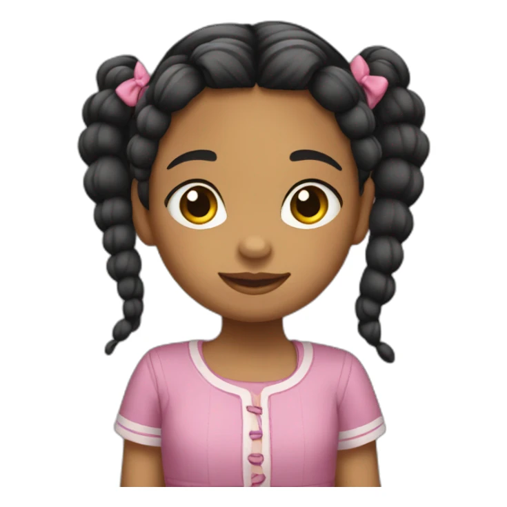 niña con trenzas sticker