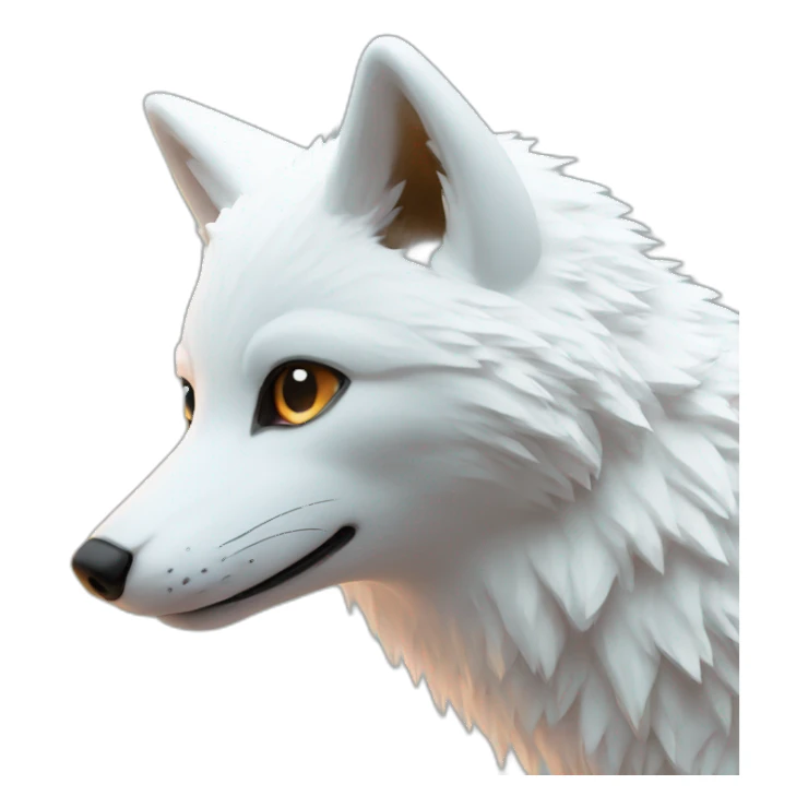 Heart with polar fox sticker