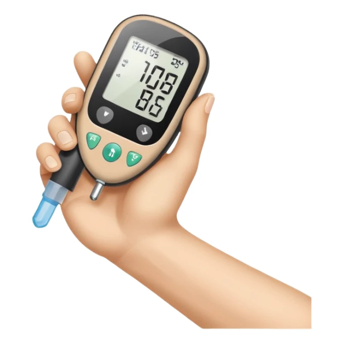 diabetes meter hand test sticker