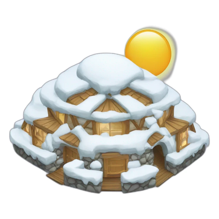 igloo summer party sticker