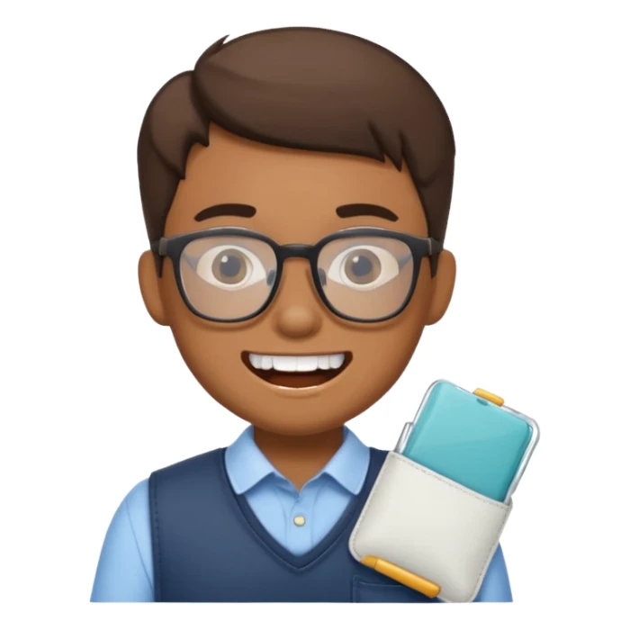 Classic nerd emoji. sticker