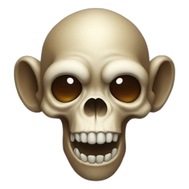 monkey skull sticker