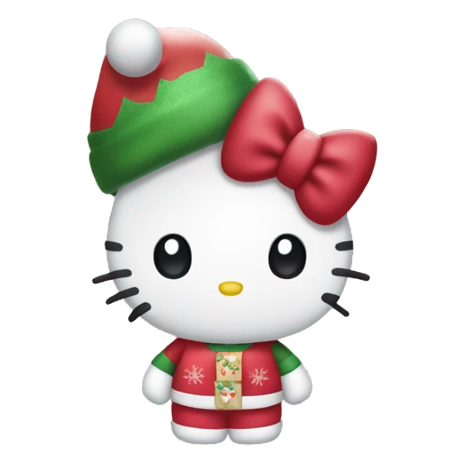 hello kitty christmas sticker