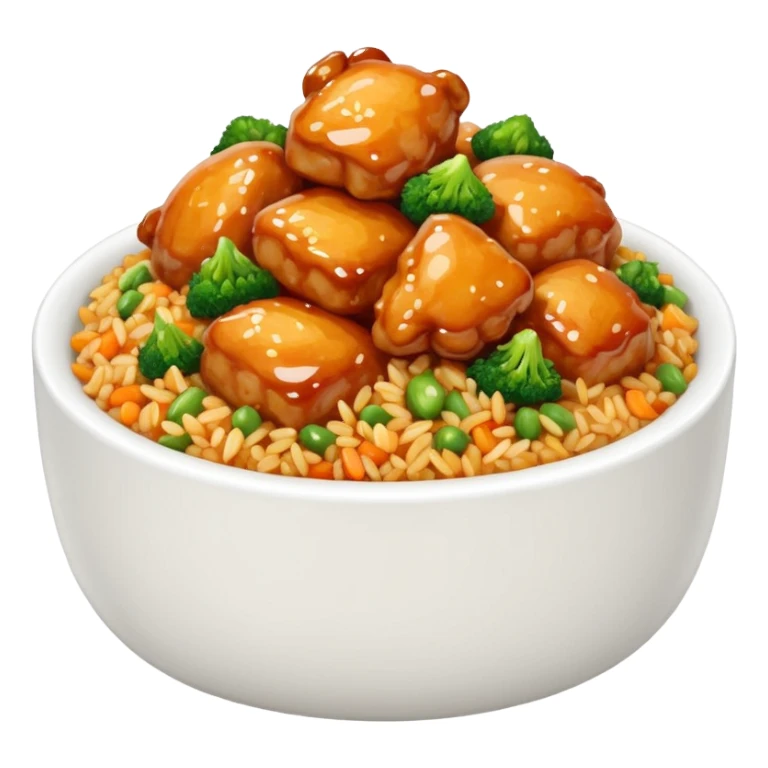Orange chicken and fried rice sticker