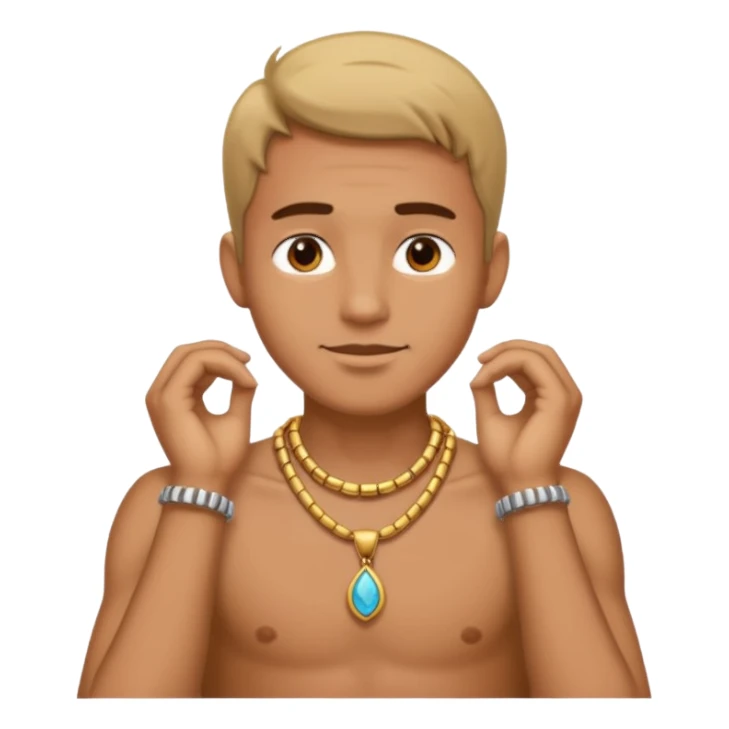 Man with hands around neck sticker