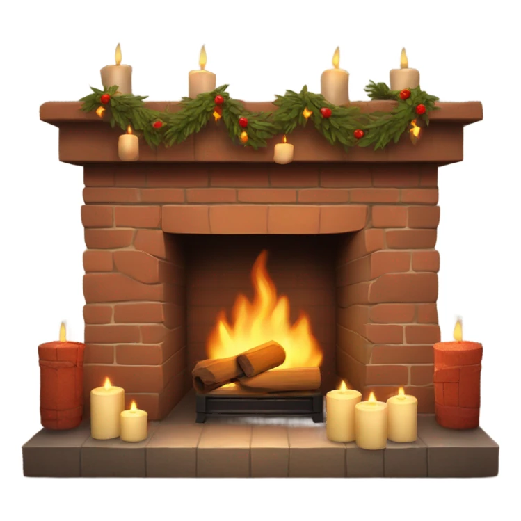 Fire place sticker