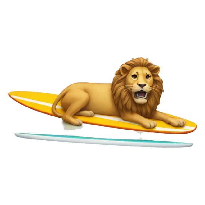 lion onsurfboard sticker