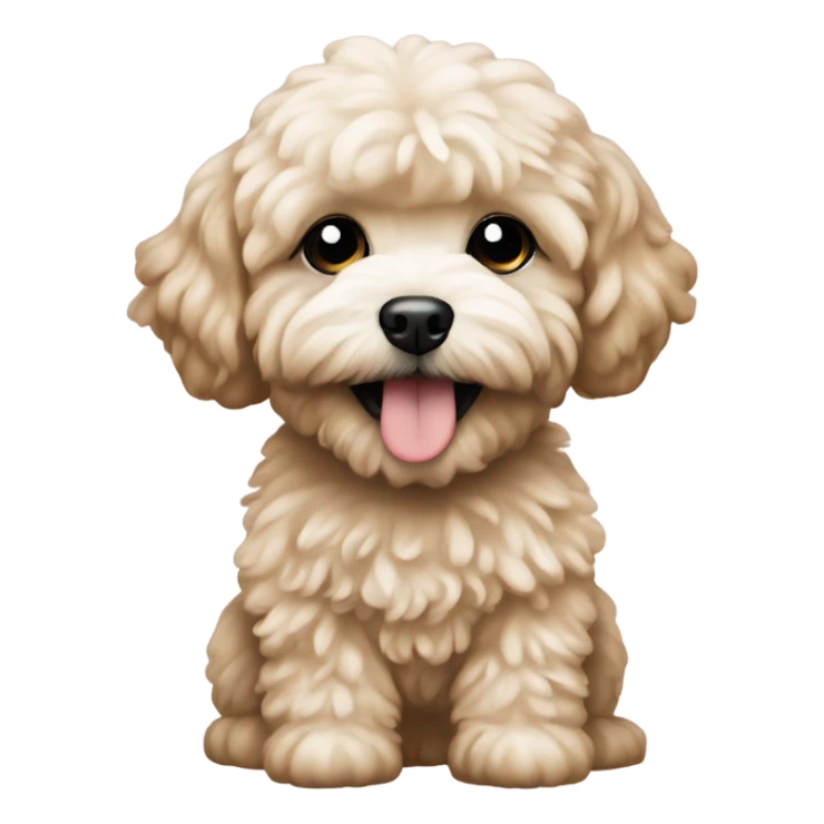 Create an emoji featuring a Maltipoo puppy. sticker