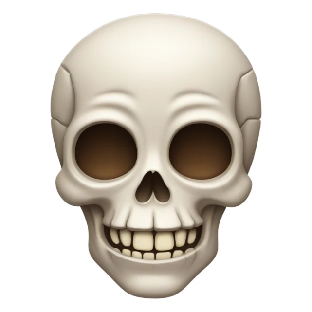 Skull with a smirking smile sticker