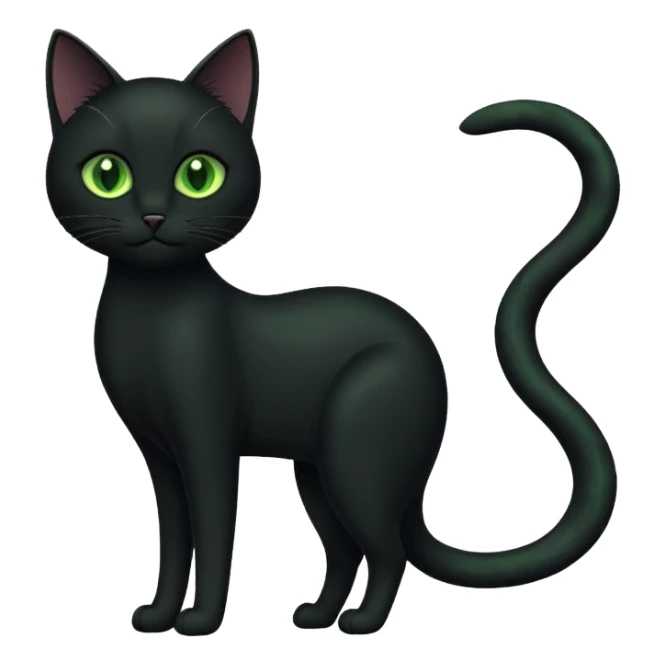 black cat with green eyes  sticker
