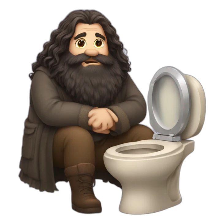 Hagrid au toilette sticker
