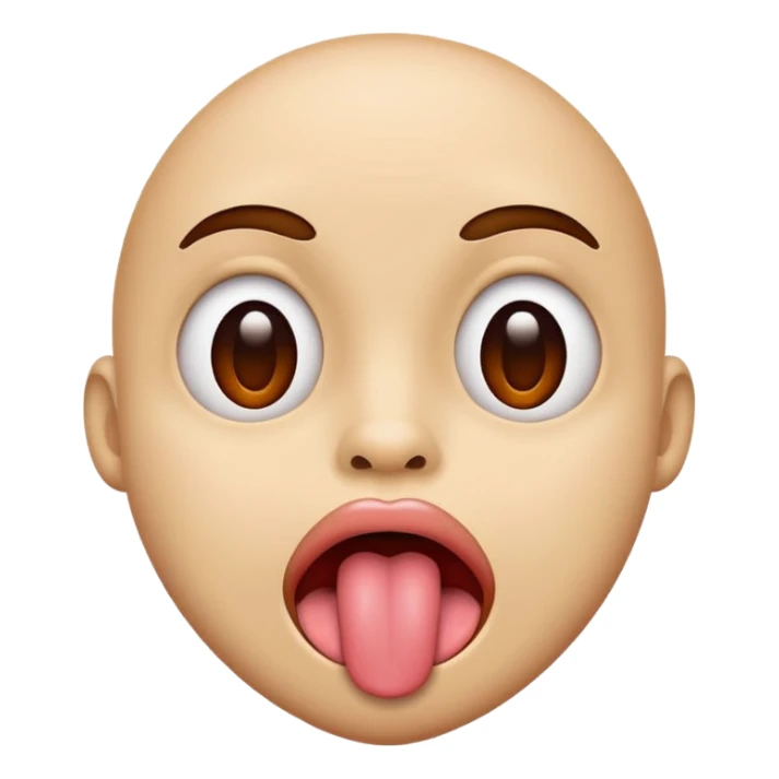 A face with toung out  sticker