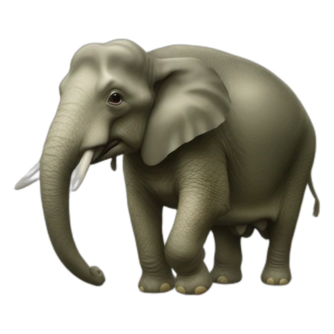 Tortue sur elephant sticker