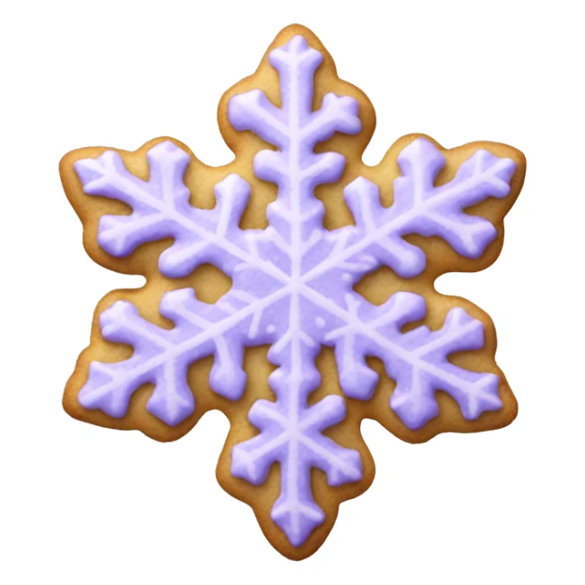 Lilac snowflake cookie  sticker