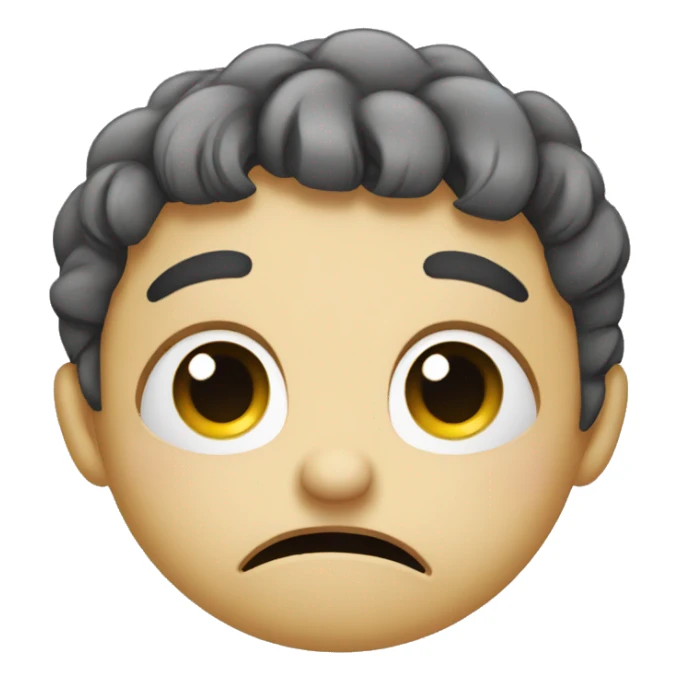 Sad happy loving face sticker