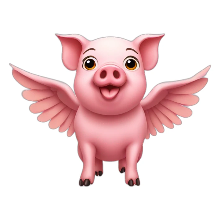 pig with wings sticker