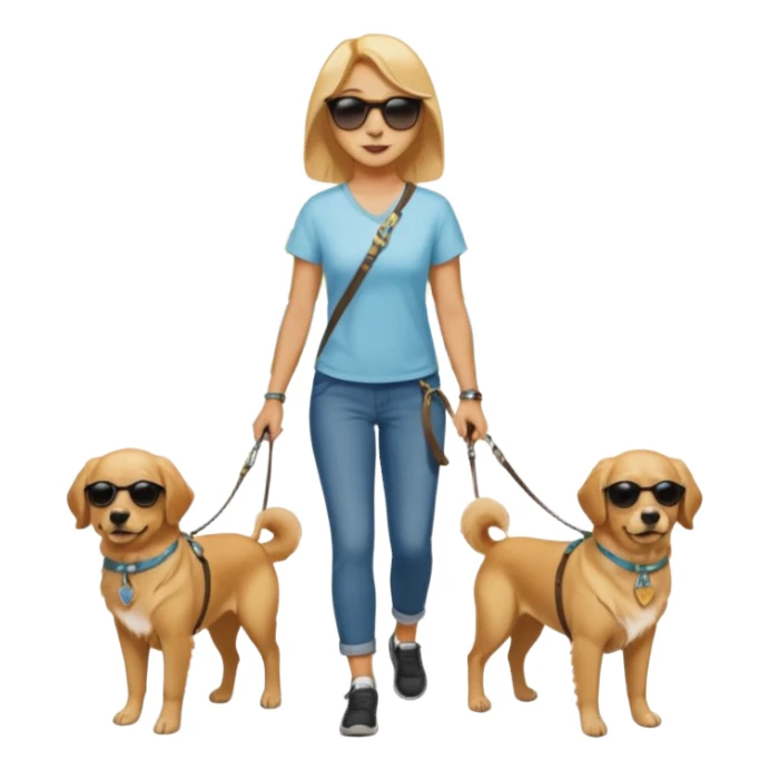 Walker + two dogs,Pet Walkers. sticker