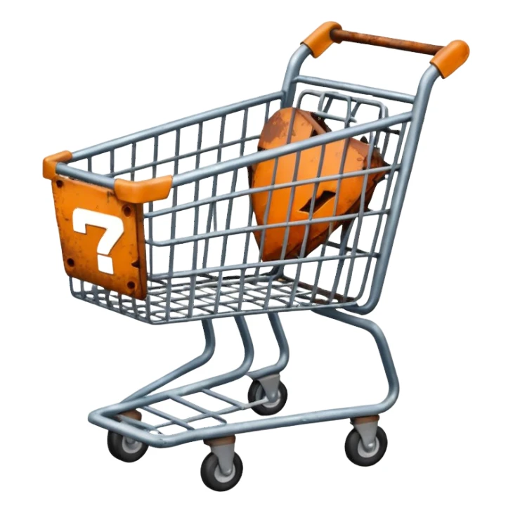shopping cart broken sticker