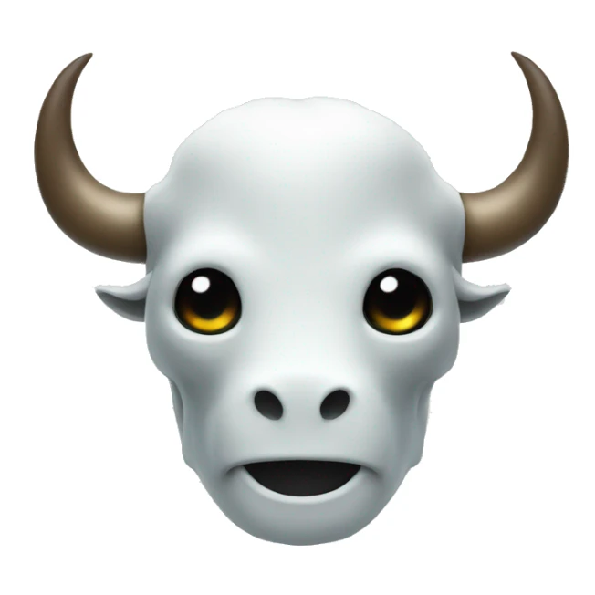 Ghost with bull ring and horns sticker