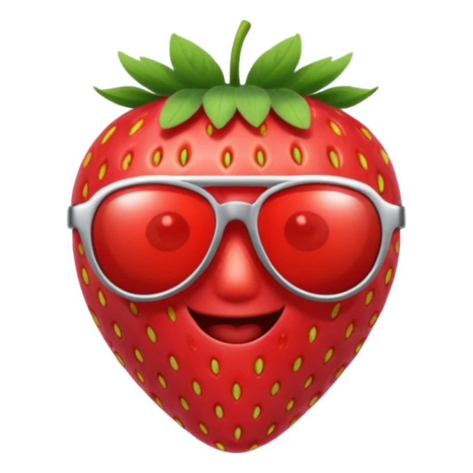Fruit with Sunglasses, strawberry sticker
