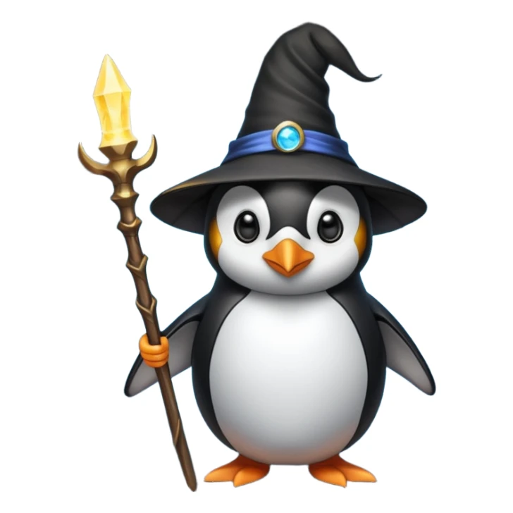 Penguin Wizard sticker