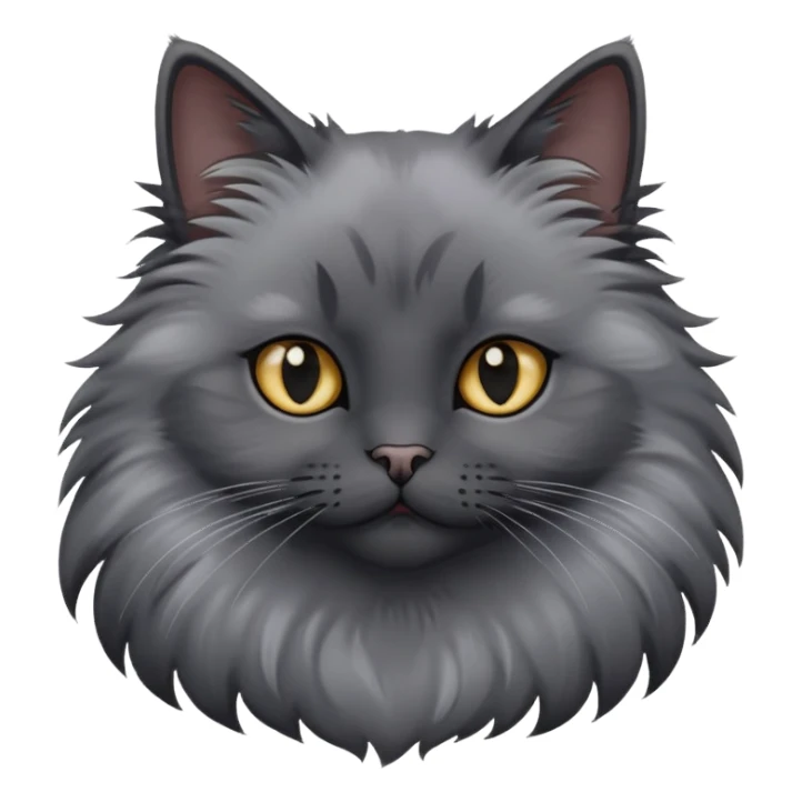 grey and black cat sticker